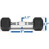 Dumbbell – Rubber Hex – 5lbs