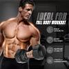 Yes4All 55LB Single/Pair Adjustable Dumbbells Weights, 5 in 1 Free Weights Dumbbell with One Second Dial Handle for Different Workout Levels(Grey Grip)