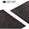 Yes4All Heavy Duty 100% High Density Rubber Floor Tiles Interlocking Mat- 6 Pcs 24 SQFT, Black Red(Red Dot)
