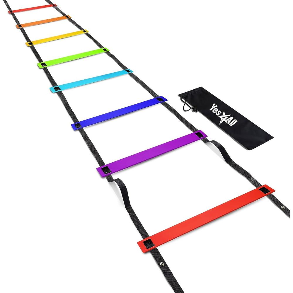image:imageYes4All Agility Ladder Adjustable Speed amp Agility Training Equipment for All Ages Durable Portable Multiple Combo Sets AvailableK 8 Rungs Blue