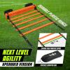 Yes4All Agility Ladder – Adjustable Speed & Agility Training Equipment for All Ages – Durable, Portable, Multiple Combo Sets Available(G. 8 Rungs Orange)