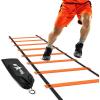 Yes4All Agility Ladder – Adjustable Speed & Agility Training Equipment for All Ages – Durable, Portable, Multiple Combo Sets Available(G. 8 Rungs Orange)